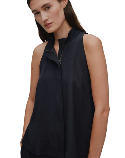  Rabens Saloner - Kaley Grossgrain Halter Top - Black